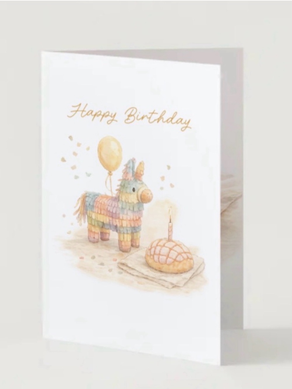 *BEST SELLER** Happy Birthday Piñata and Concha Greeting Card
